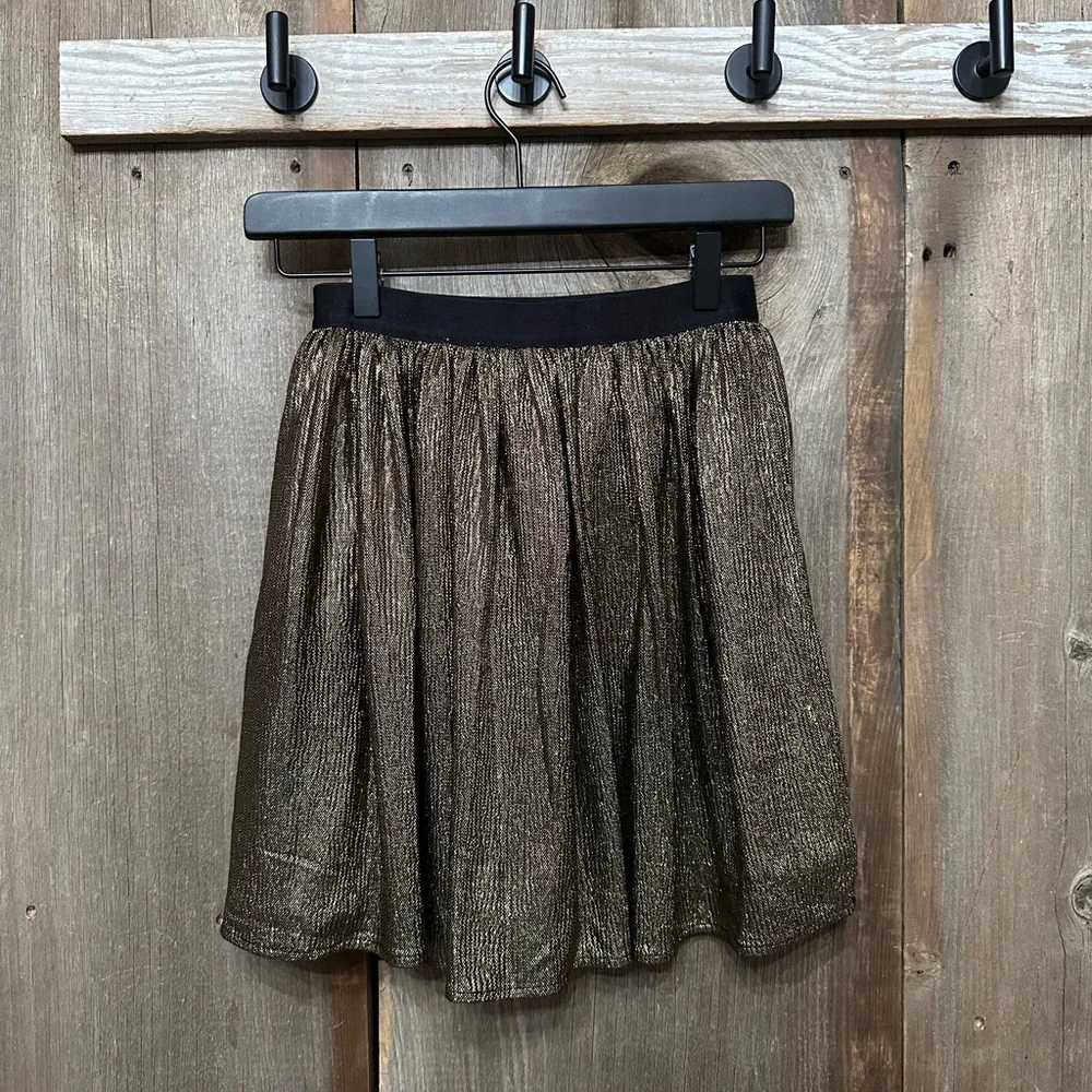 GapKids Shiny Metallic Skirt in Gold Size 12 Regular Girls